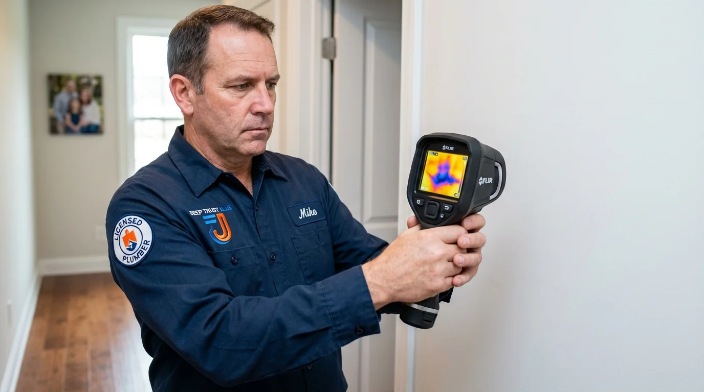 Thermal imaging leak detection by Johns Plumbing LLC in Searsmont